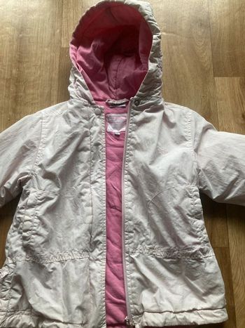 Manteau fille rose pâle