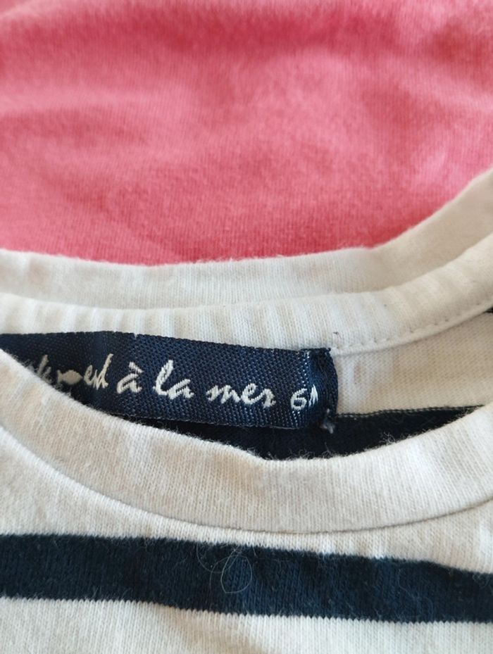 lot de 4 maillots manches courtes 6 mois différentes marques - photo numéro 4