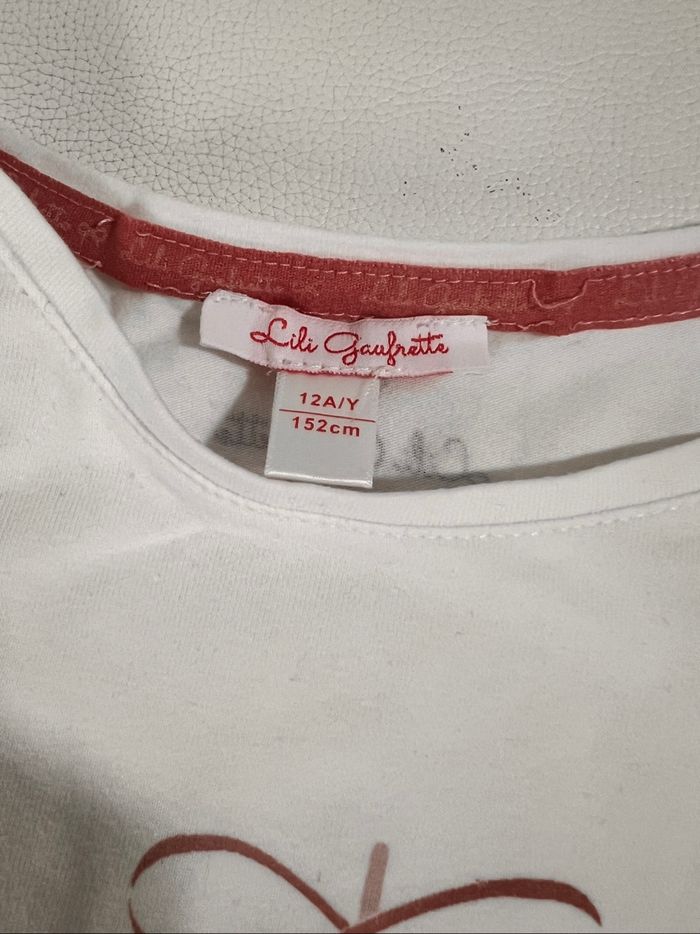Lot de deux t-shirt Lilly gaufrette taille 12 ans - photo numéro 5