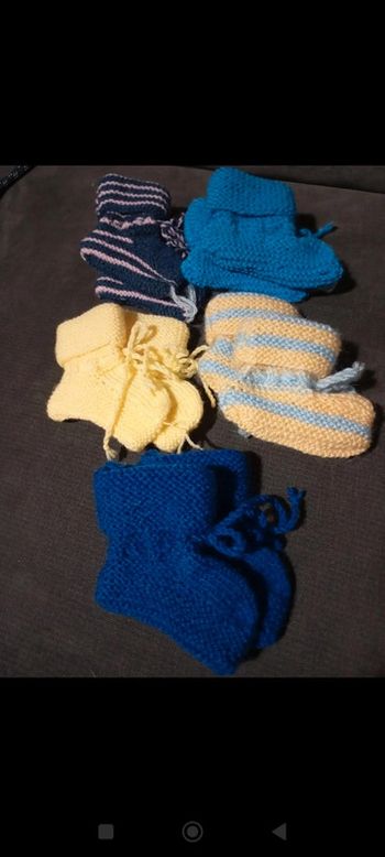 Lot de 5 paires de chaussons laine