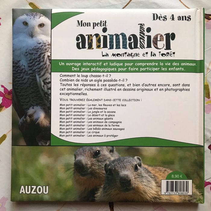 Livre « Mon petit animalier: la montagne et la forêt » - photo numéro 3