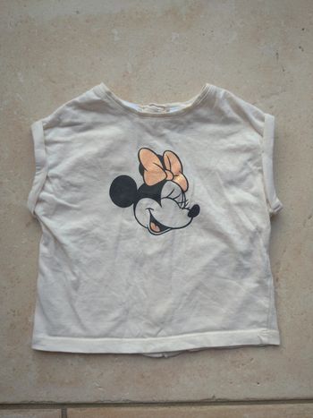 Tee shirt chemise sans manche Fille 12 mois Minnie Disney Baby