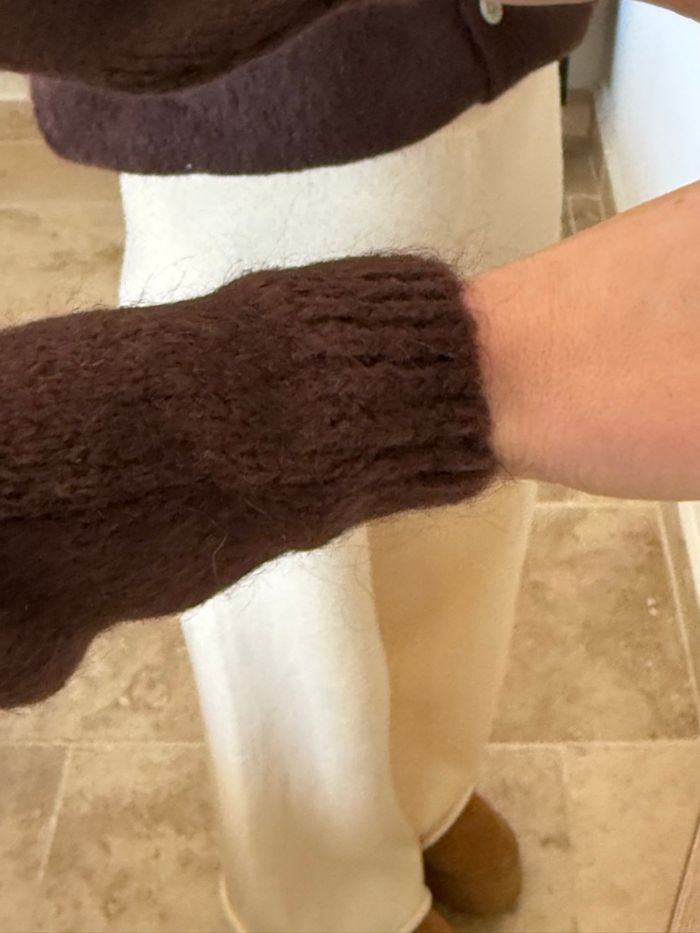 Gilet - Marron Chocolat - A Boutonner - Décontracté - Cocooning - Automne - photo numéro 4