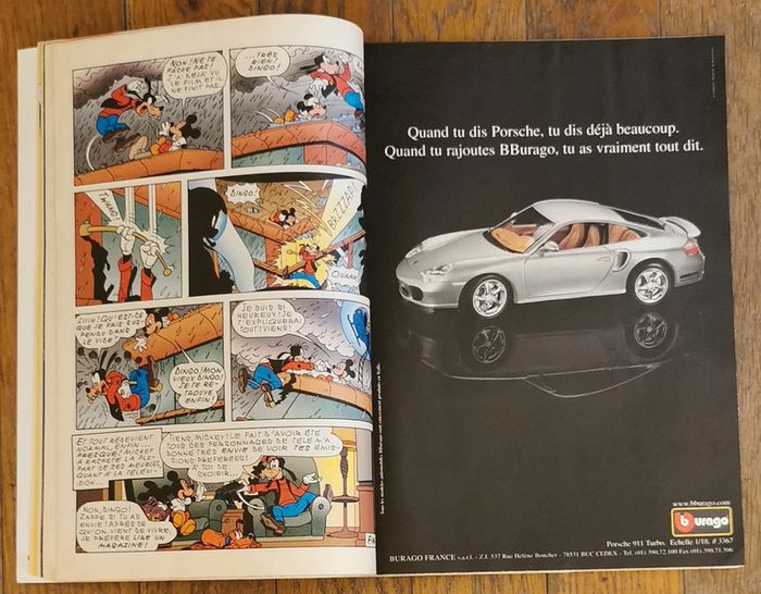 Ancien journal de mickey avec poster fantasia + cadre déblok N°2501 année 2000 vintage - photo numéro 7