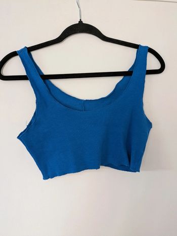 Top court matière côtelée