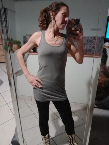 Débardeur femme s gris c58