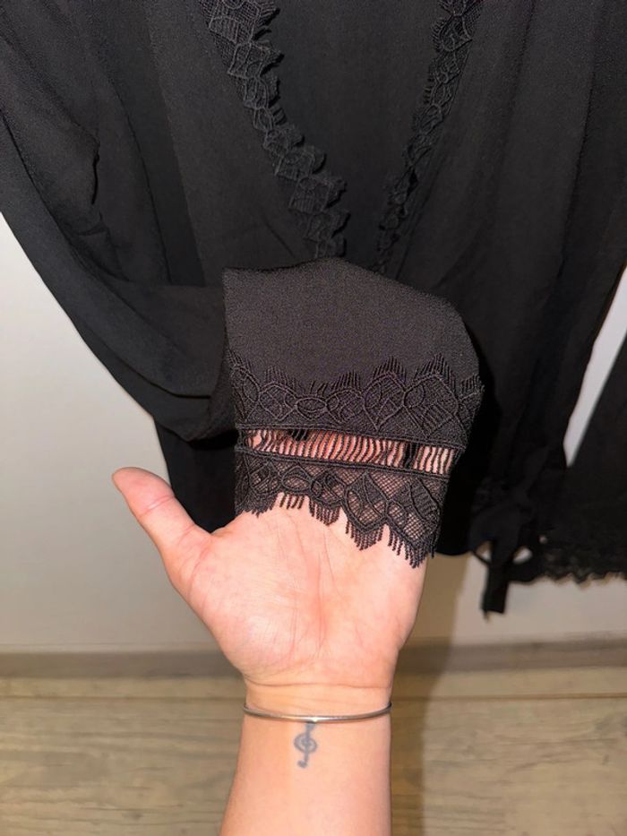 Blouse cache cœur noir kilibbi S/M - photo numéro 2