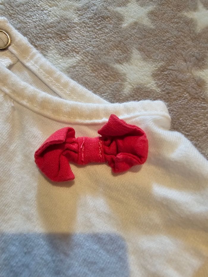 Lot de 2 t-shirts fille ML 6 mois - photo numéro 3