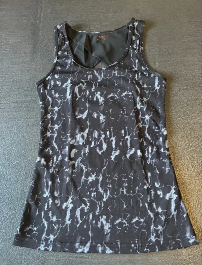 Débardeur sport noir effet marbré – Moove & Fit – Taille S Neuf - photo numéro 3