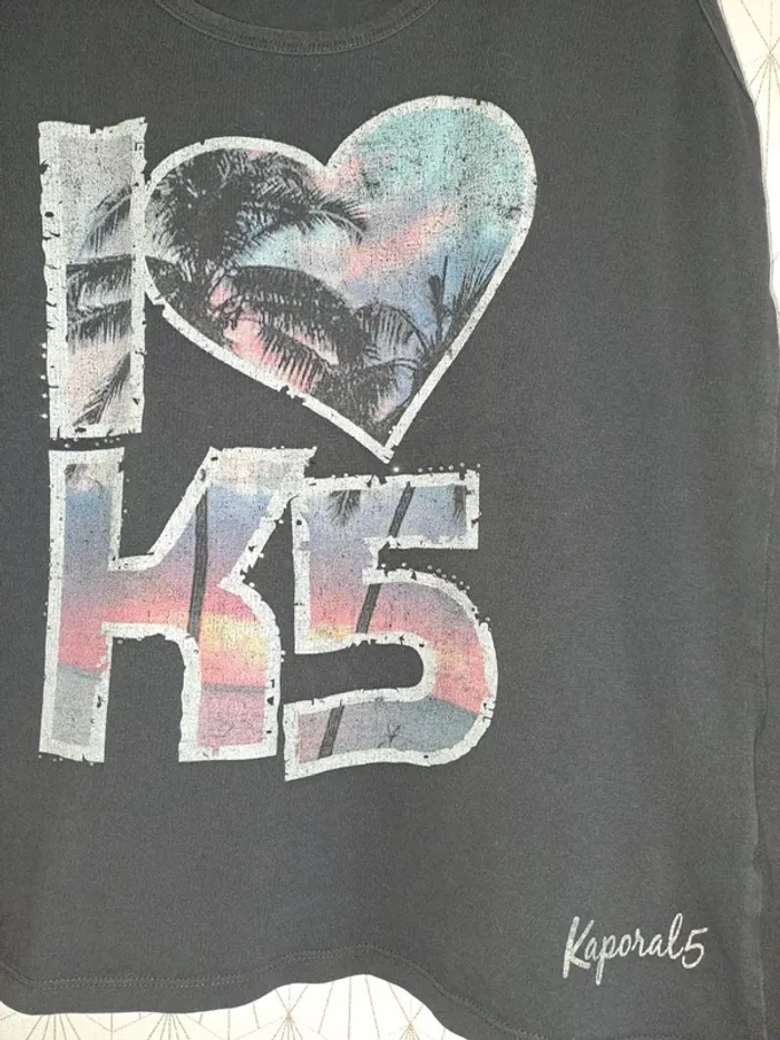 Débardeur femme XS ou fille 16 ans noir Kaporal tbe - photo numéro 2