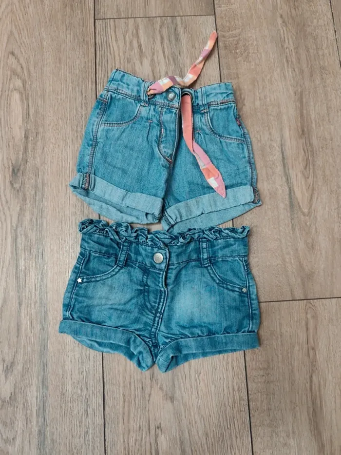 Lot 2 short en jeans
