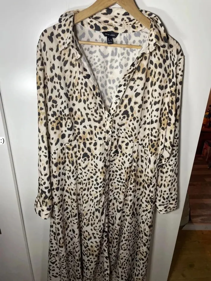 Robe longue femme léopard taille 46 / new look - photo numéro 2