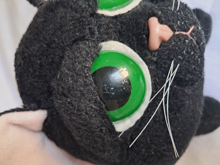 Peluche nounours Chat noir yeux verts Shadow Russ Berrie - photo numéro 3