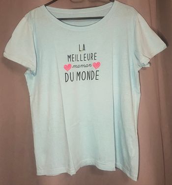 Tee-shirt bleu clair »U Collection »La meilleure maman du monde