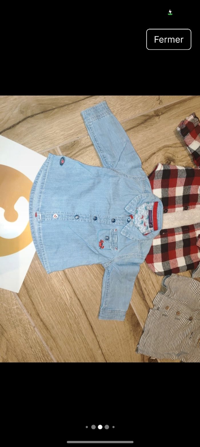 Lot 3 chemises dont une molletonné style sherpa 
Et 1 polo rouge
Parfait état 
Taille 3 mois 59-60cm 
marque orchestra sergent major Kiabi tape à l'oeil - photo numéro 4