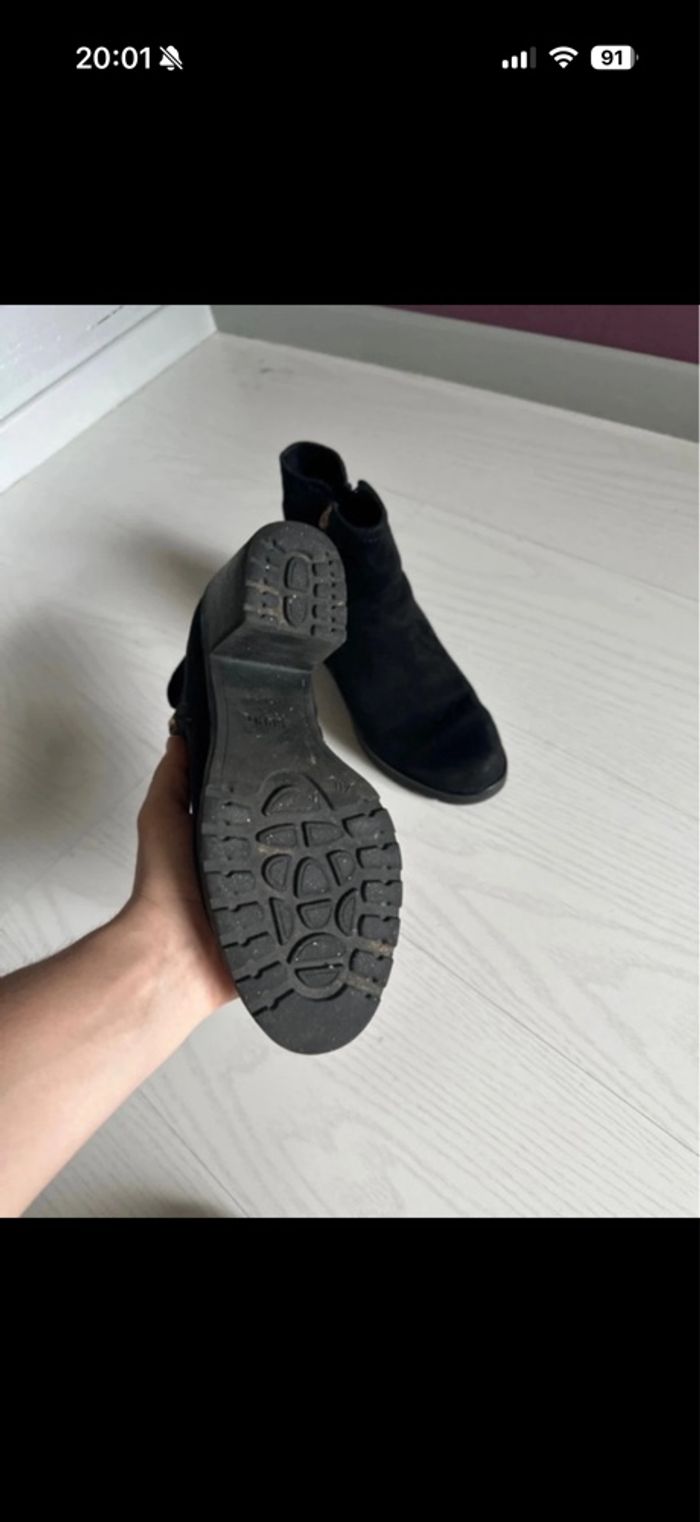 Bottes noir effet daim Esprit