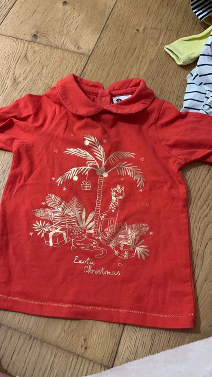 Tte shirt manche longue Noël 18 mois