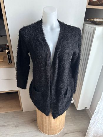 Gilet noir effet pilou tout doux esmera 38/40