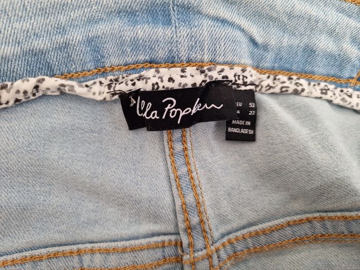 Pantalon 7/8 Pantacourt En Jeans Bleu Clair Délavé - photo numéro 7