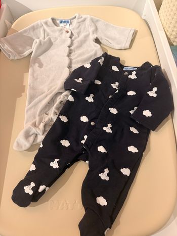 Lot de 2 pyjama chaud hiver jacadi 3 mois