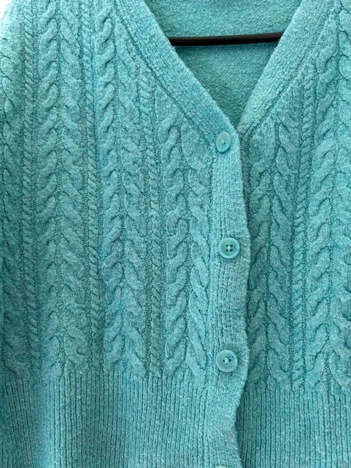 Gilet turquoise Kiabi - photo numéro 3