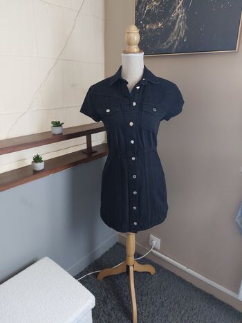 Robe en jean noir