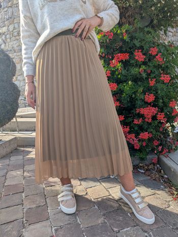 Jupe longue plissée Vienne camel
TU