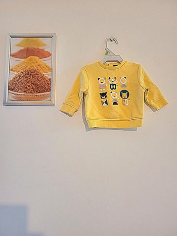 Pull jaune bebe garçon "Obaibi" taille 3 mois