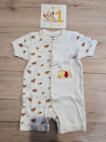 Pyjama short tee-shirt 1 pièce, H&M, 9-12 mois, 80cm