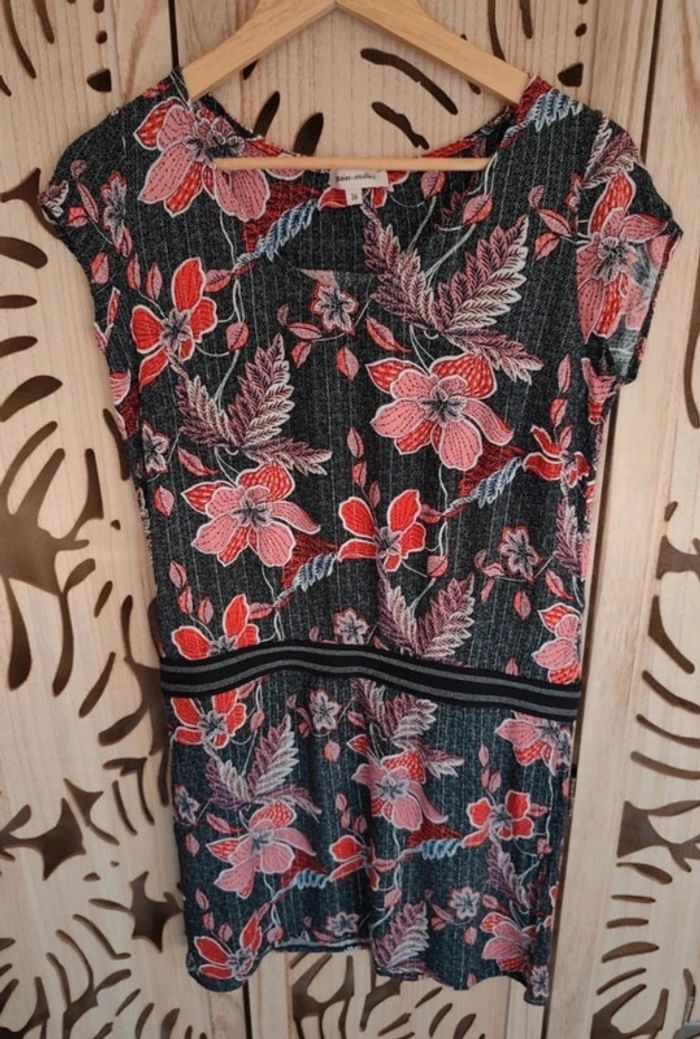 Robe courte fleurie - col V- Taille 36 Grain de Malice - photo numéro 10