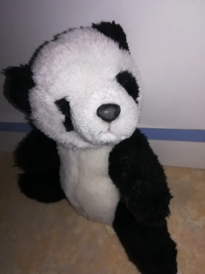 Lot de 2 doudous Amidis et compagnie, panda et ours blanc - photo numéro 2