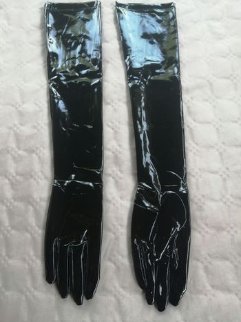 Gants en vinyle neufs noirs t xl
