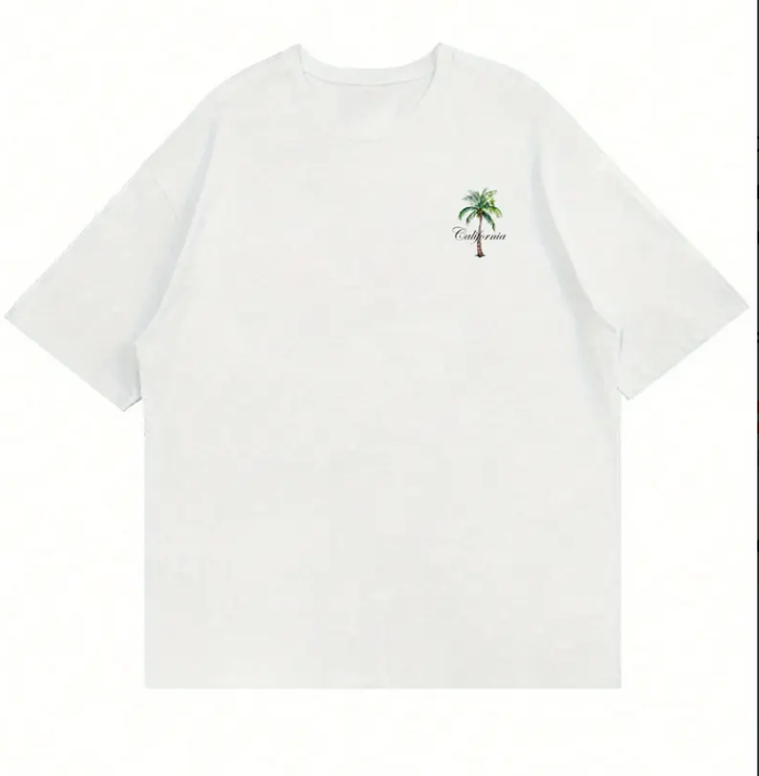 Neuf 3 T-shirts Homme Taille M "MALIBU California" Motif de Palmier et coucher de soleil - photo numéro 6