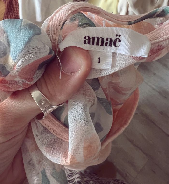 Magnifique Robe d’allaitement Amaë Taille 1 34/36/38 fleur pastel - photo numéro 6