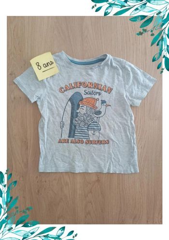 T-shirt garçon surf 8 ans