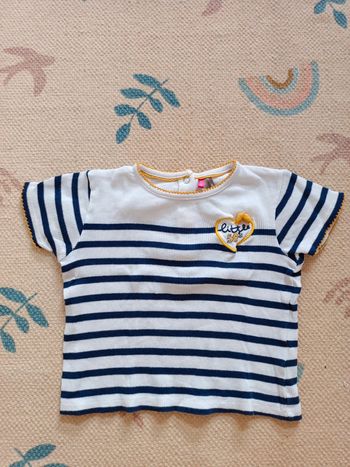 T-shirt marinière côtelé 24 mois orchestra