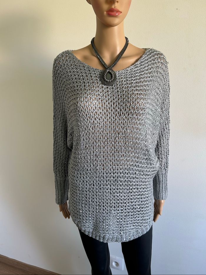 Pull en mailles avec sequins JS Millenium taille unique TBE