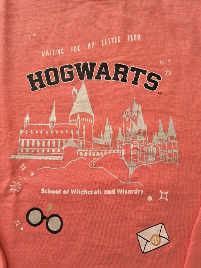 Tee-shirt manches longues rose 8 ans 👧 Harry potter comme neuf - photo numéro 2