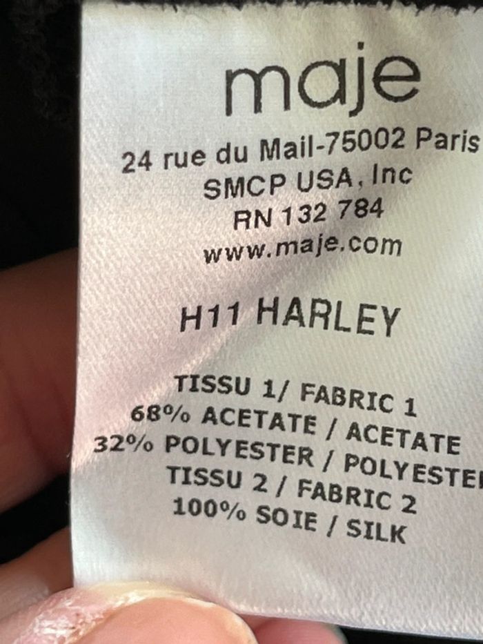 Blouse noire en soie Maje M - photo numéro 7