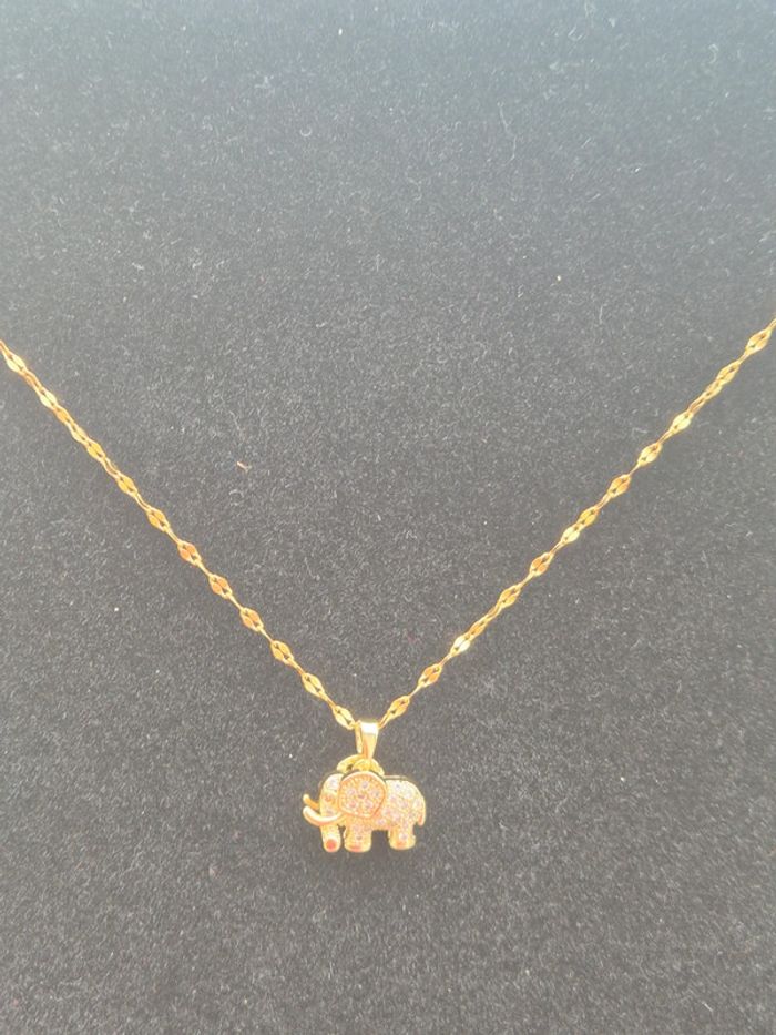 Collier acier inoxydable éléphant - photo numéro 4