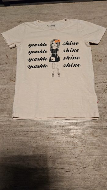 T shirt à manches courtes beige rosé, Name It, 11/12 ans, peu mis