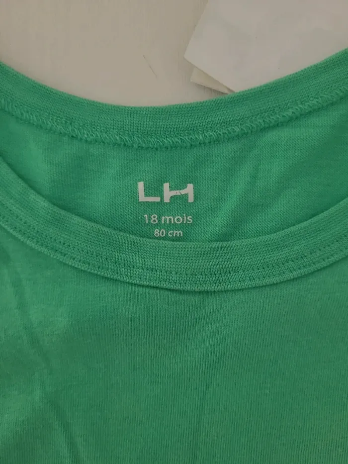 Combishort verte motif tortue taille 18mois La halle - photo numéro 6
