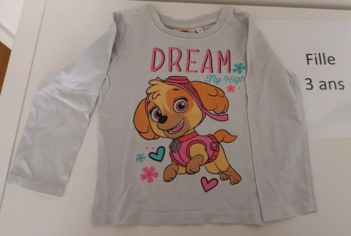 T-shirt ml stella pat patrouille 3 ans