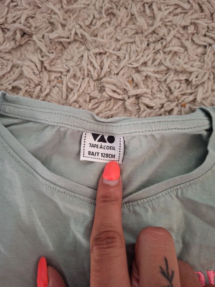 Magnifique haut fille tape à l'œil 8 ans avec écriture amour - photo numéro 4