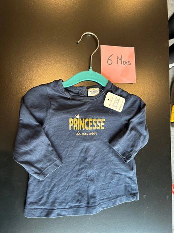Teeshirt manche longue bleu marine