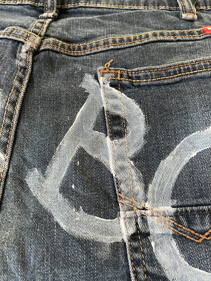 Jean baggy large Beamer Boy Lil Peep handmade streetwear hip-hop y2k skater taille 36US - photo numéro 8