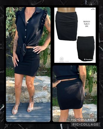 🖤 Jupe noire Mango – Taille S SOLDÉ -50% 🖤