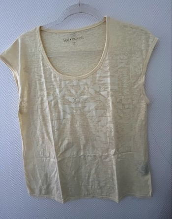 Teeshirt jaune pastel Sud Express taille M