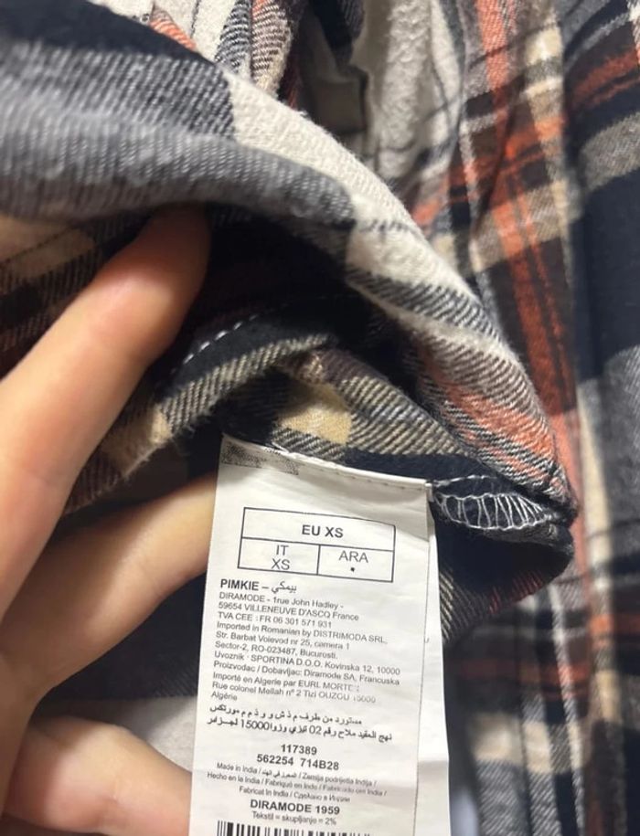 Chemise courte épaisse femme à carreaux - photo numéro 4