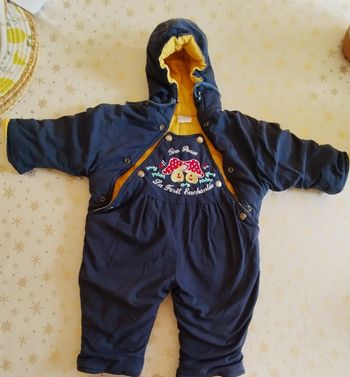 Combi pilote bleu marine bébé 6 mois mixte
